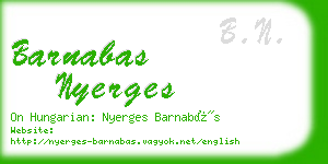 barnabas nyerges business card